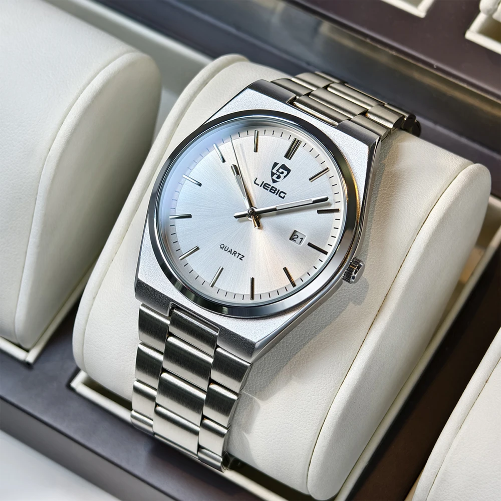 LIEBIG Luxury Movement Quartz Watches Business Week Time Watch Fashion Waterproof Wristwatches For Men Women Clock Reloj Hombre