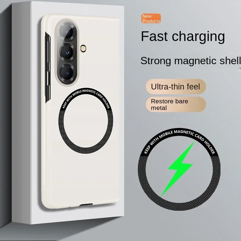 Ultra Thin Skin Feel Wireless Charging Case for Samsung Galaxy Z Fold 7 Fold6 5 4 Magsafe Magnetic Case for Fold5 Fold7 Cover
