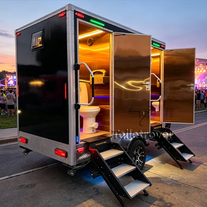 

Customizable Portable Luxury Restroom Trailer Outdoor Mobile Portable Toilet Trailer Mobile Bathroom Trailer for Sale