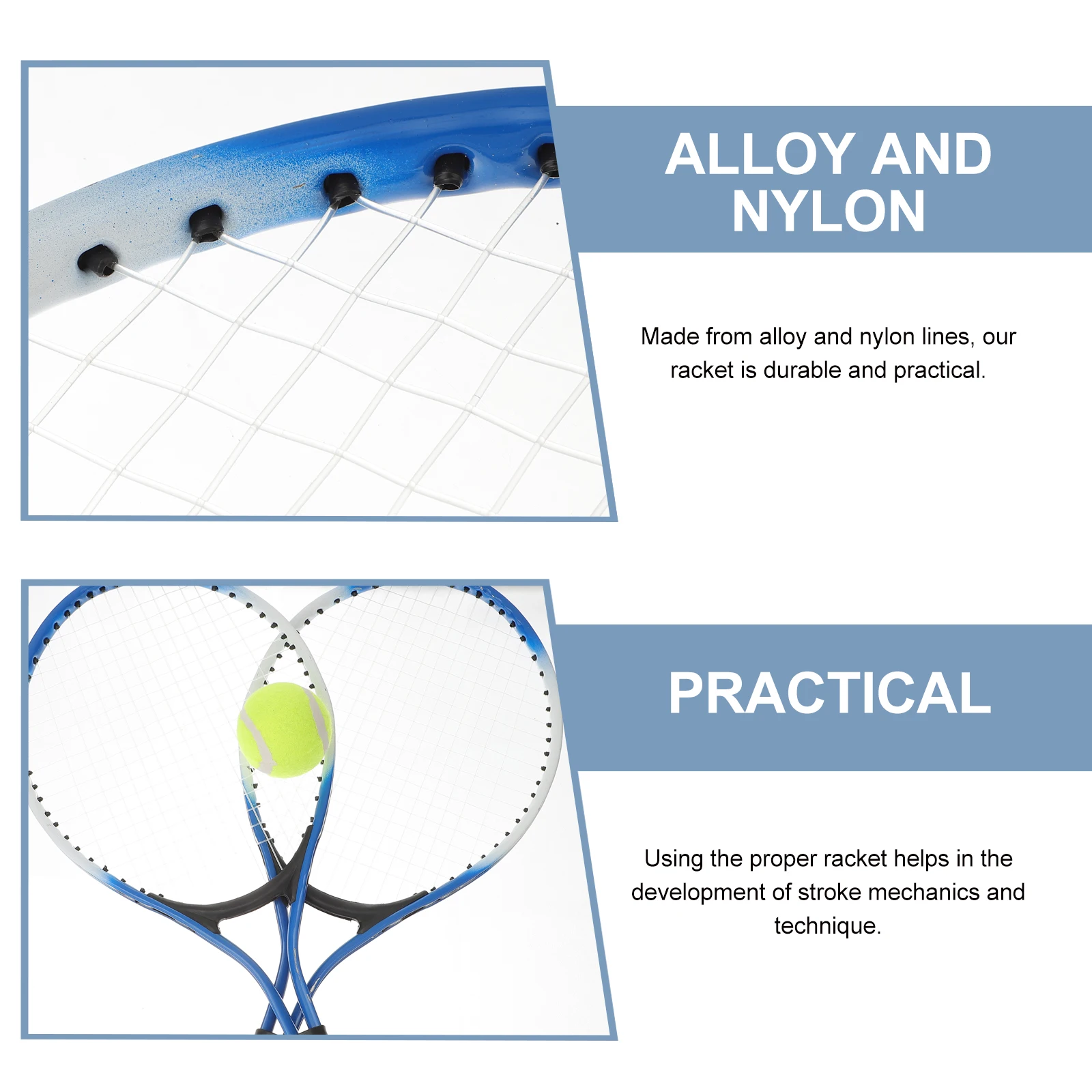 

1 set 1 Set Mini Alloy Tennis Racket For Kids Teens Lightweight Durable Sports Supplies Outdoor Play With Nylon Lines