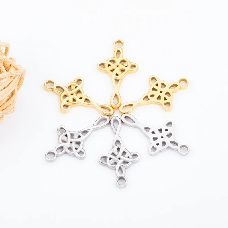 

5Pcs Stainless Steel Gold Plated Pendant Charms Connector For DIY Necklace Bracelet Jewelry Making Accessories Supplies Material