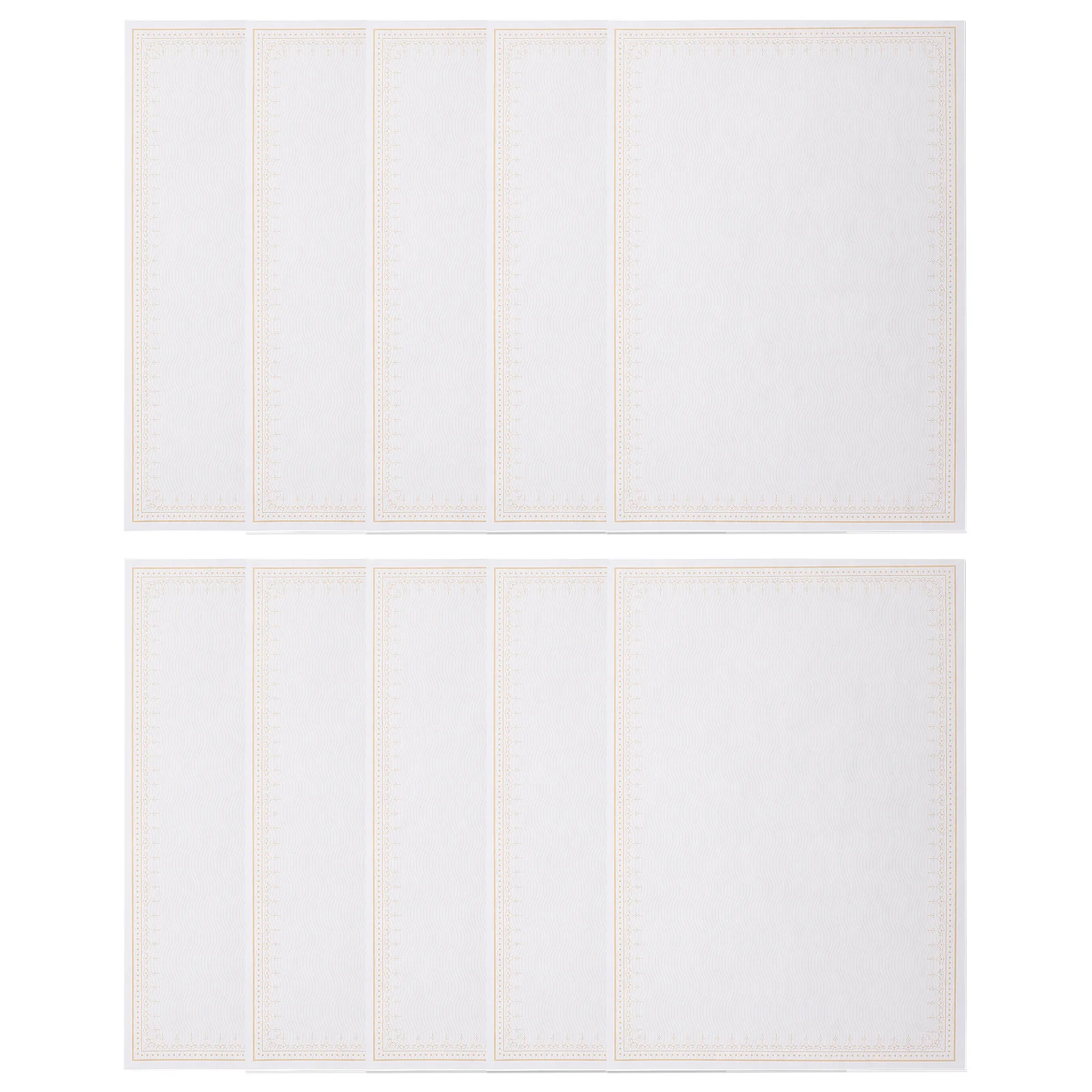 

10 Sheets Award Certificate Paper Blank Writable Printable Paper for School and Graduate Certificates Blank Certificate