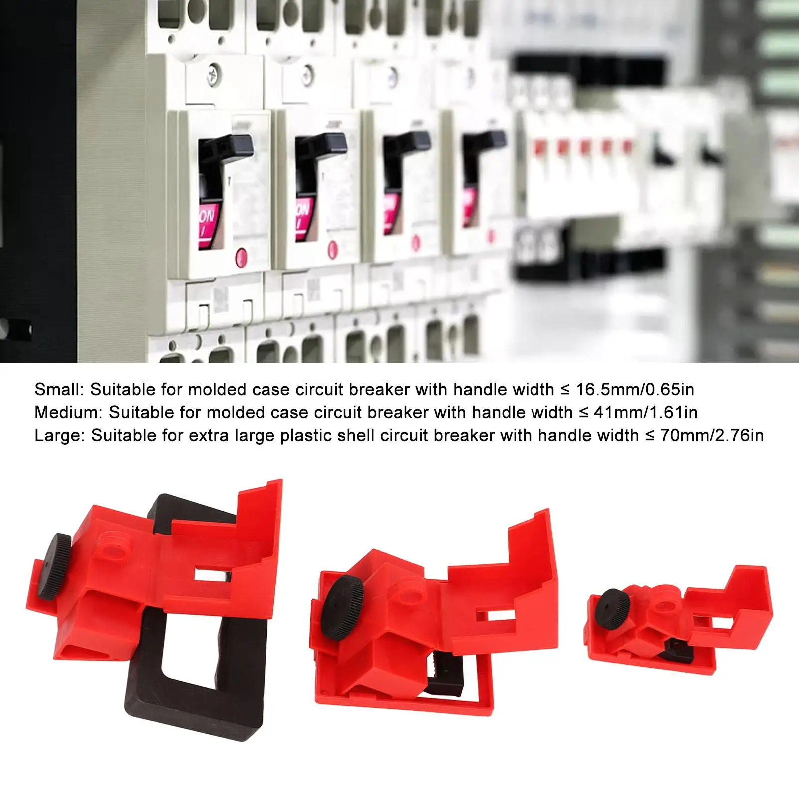 12 Pcs Single Pole Breaker Lock Out Device Nylon Breaker Clamp On Lockout Tagout Kit