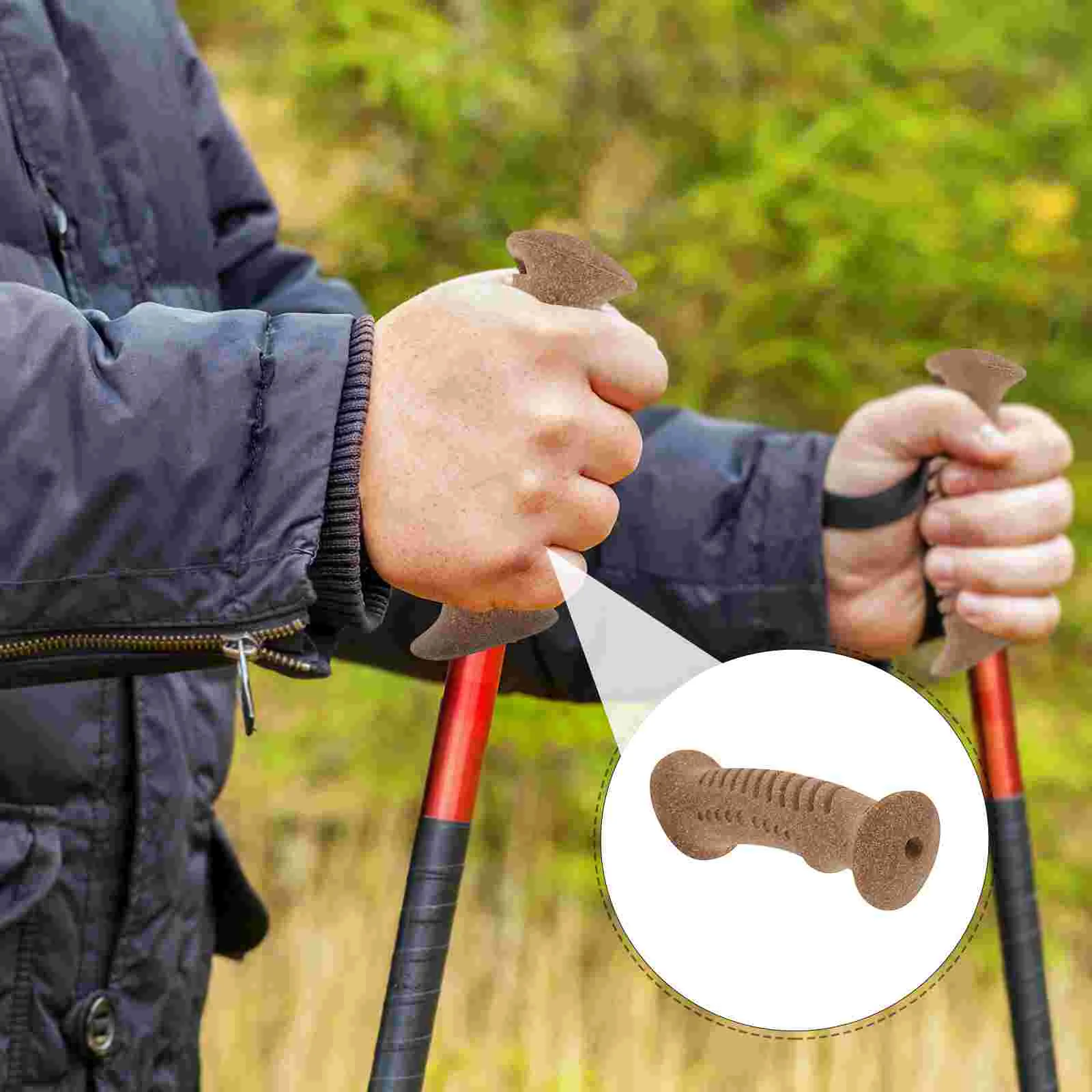 

Trekking Pole Handle Cane Universal Grip Professional Hiking Rod Walking Stick Portable Adapter Cork Ski Tool Elder