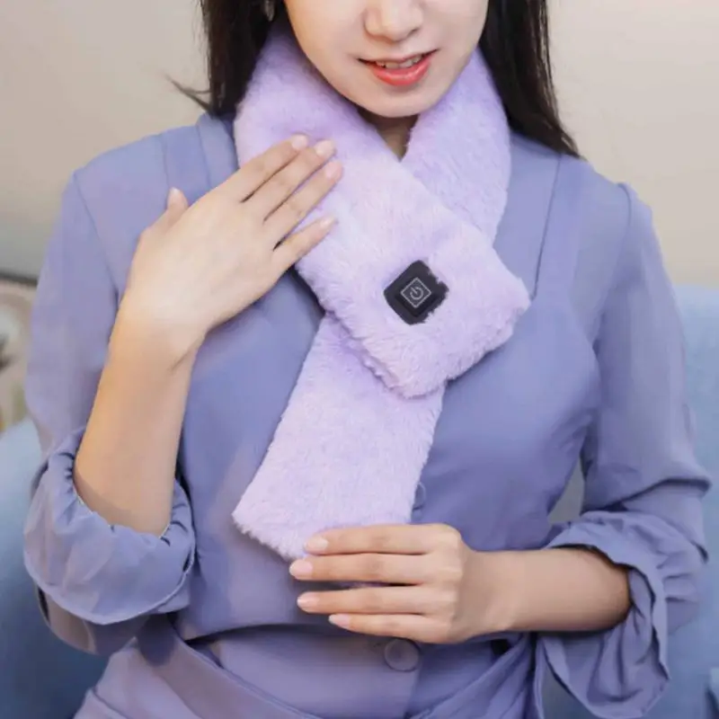 Heated Scarf For Women Rechargeable Heated Neck Scarf Winter Neck Heater With Invisible Zipper Heated Neck Brace For Indoor