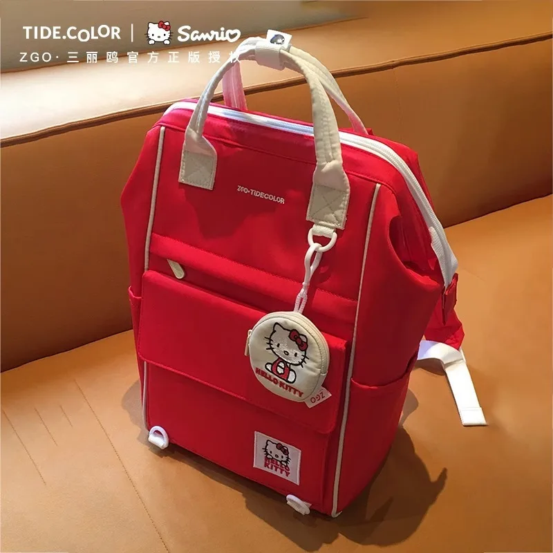 

Kuromi Sanrio Backpack Kawaii Student Bag Ins Fashion Red Backpack for Primary School Girls