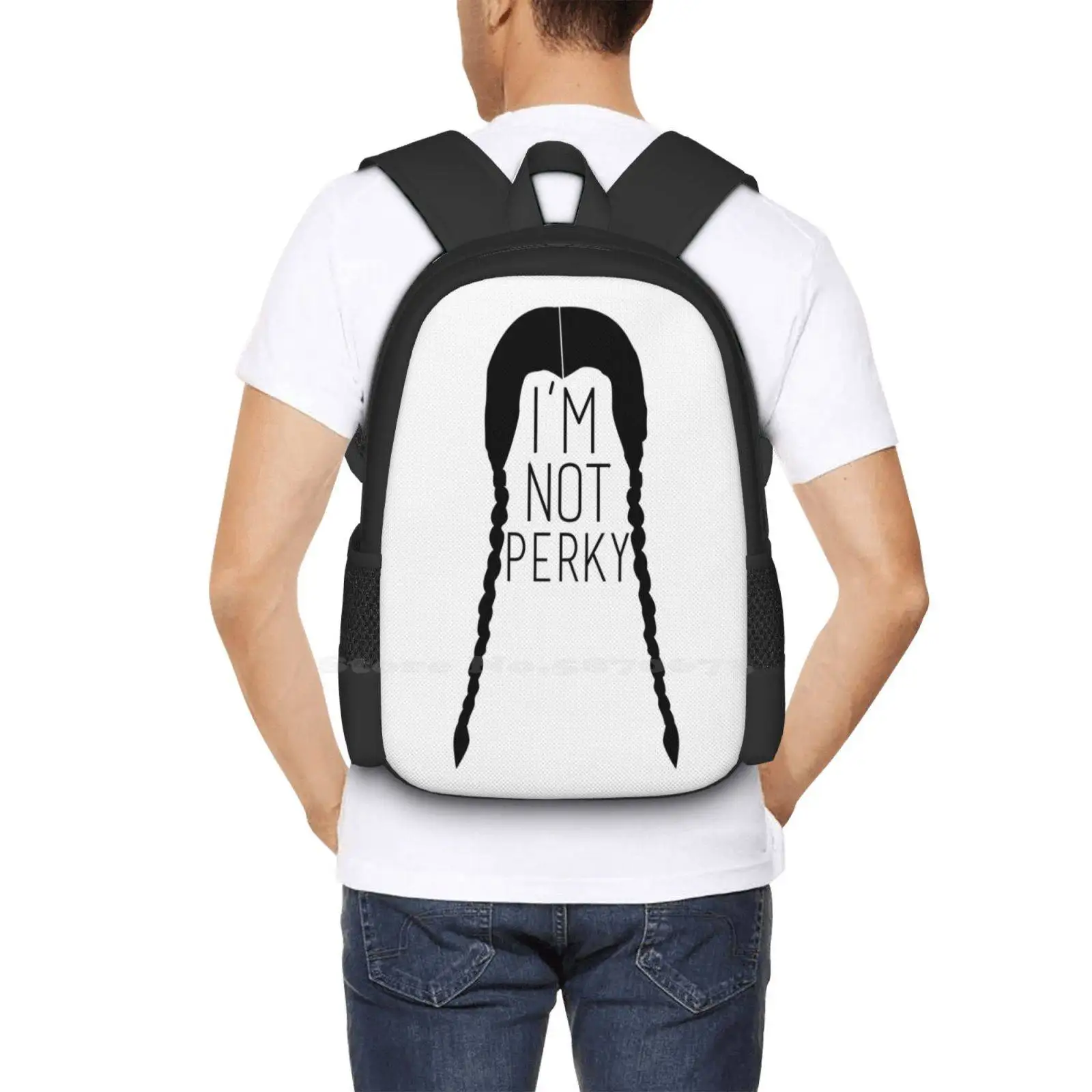 Borsa di Design con motivo addighe di venerdì zaino per studenti addigs di venerdì famiglia di Adams Adams The Gothic Funny Im Not