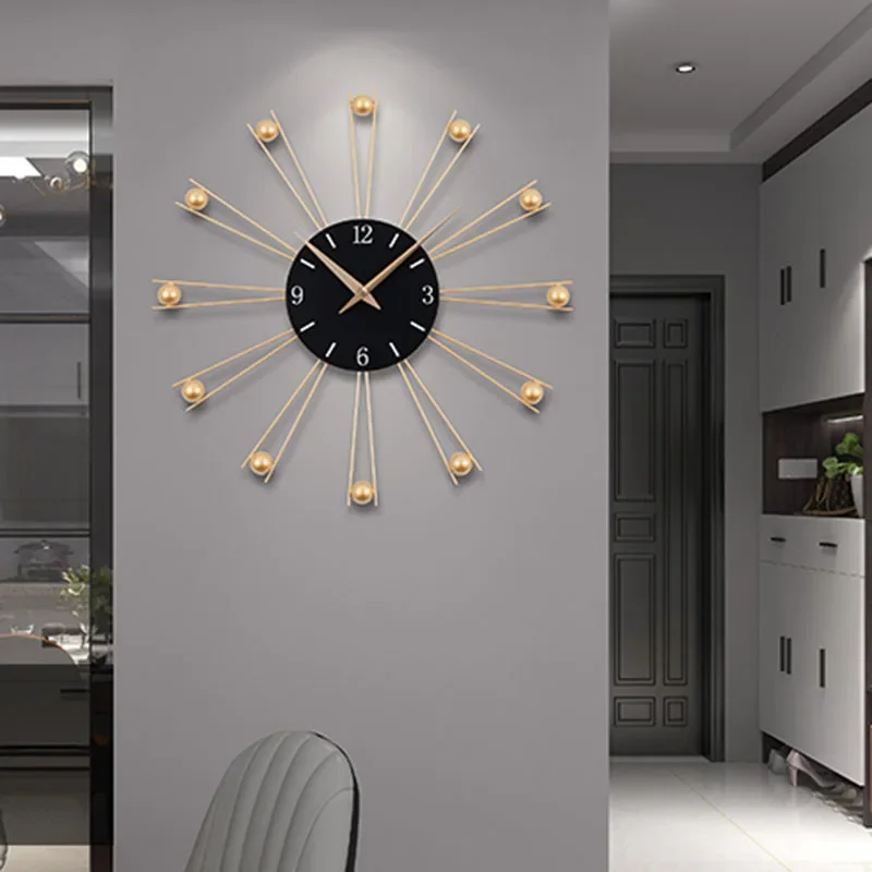 Large Modern Wall Clock Minimalist Luxury Design For Living Room Dining Room Foyer Oversized Silent Wall Decor