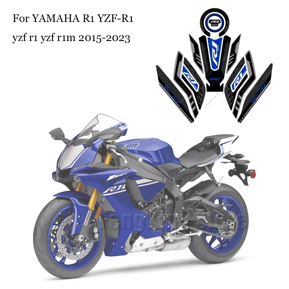 

Для мотоцикла YAMAHA R1 YZF-R1 yzf r1 yzf r1m 2015-2023 3D наклейка из эпоксидной смолы защитные наклейки на бак