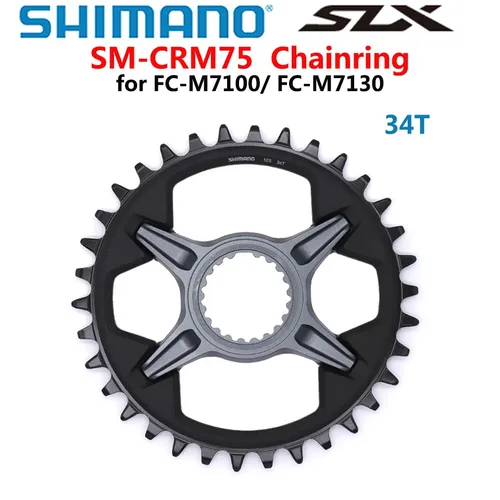 Imagen 2 del producto Shimano XT SLX SM CRM85 CRM75 plato de bicicleta para FC M7100 M8100/FC M7130 M8120 1x12 velocidades 30T 32T 34T MTB plato de bicicleta