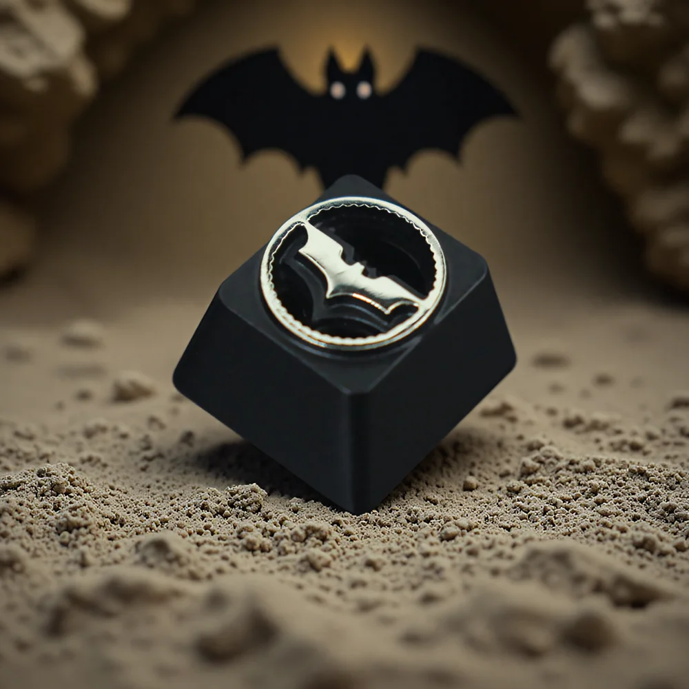 1PC Dark Style Metal Keycap – Shadow-Inspired Zinc-Aluminum Alloy R4 Height Key Cap for Cherry MX Mechanical Keyboard