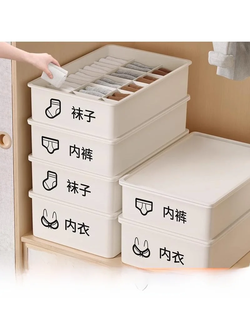 

Tee-in-One Ders Home Underwear Sos Sorting Storage Box Wardrobe Organizer Plastic Dividers for Personal Hygiene