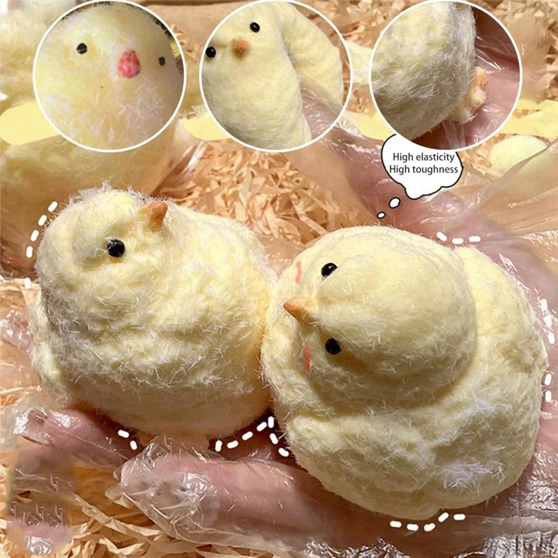

ABUM-5Pcs Silicone Chicken Pinch Yellow Chicken Pinch Relieve Pressure Portable
