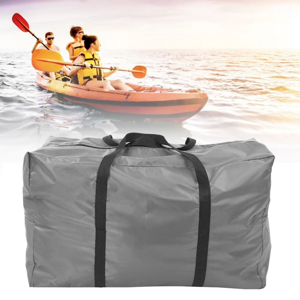 Gray Foldable Storage Bag Foldable Design Large Capacity Kayak Carry Bag Wear Resistant Carry Handle Boat Accessory Bag