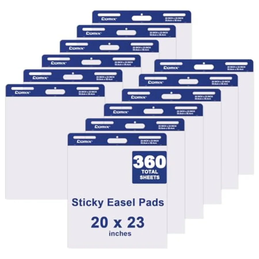 

Самоклеящаяся бумага для флипчартов 20 x 23 дюйма для учителей, большая самоклеящаяся бумага для мольбертов, 30 листов/блок, 12 блоков/упаковка