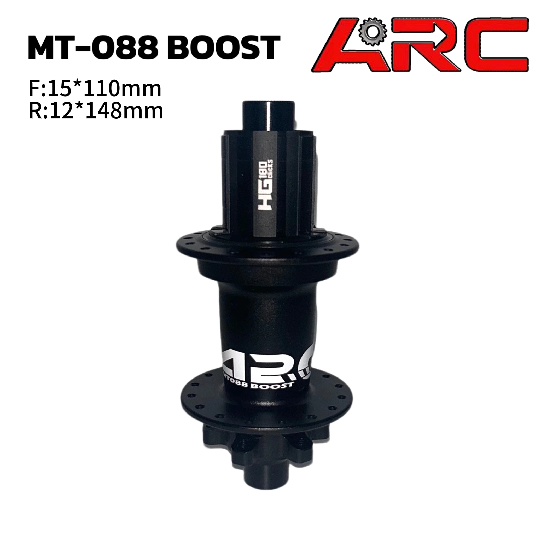 

ARC MT088 BOOST Передняя и задняя втулка MTB с 32 отверстиями, 12-скоростная, 6-контактная, 3-зубчатая, подшипник дискового тормоза на 180 щелчков, сквозная ось с HG/MS/XD SINGLE