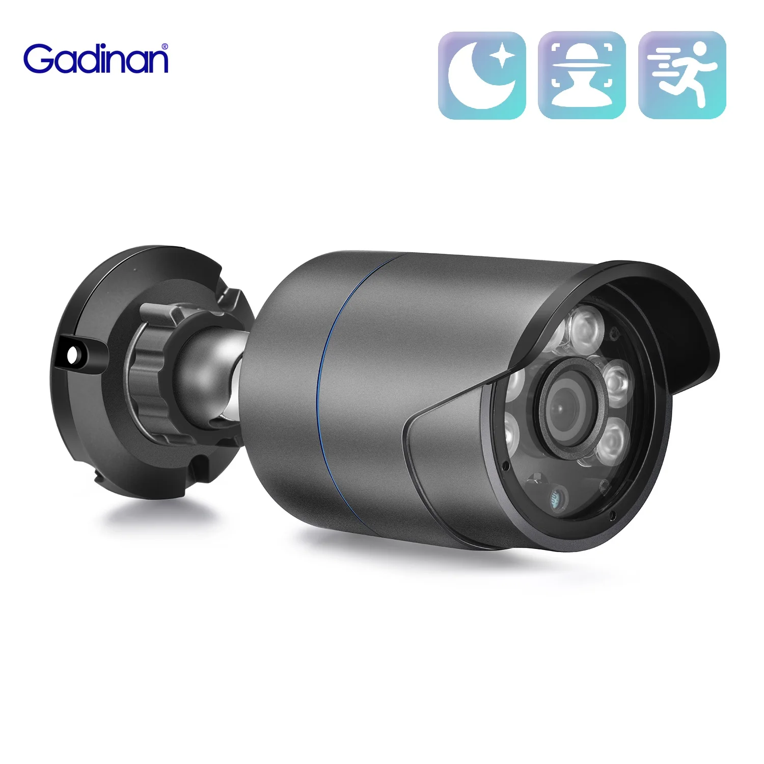 

Gadinan H.265 AI Face Motion Detection 8MP 4K Ultra HD IP Camera IP66 Waterproof Security Video Surveillance POE AI Human Detect