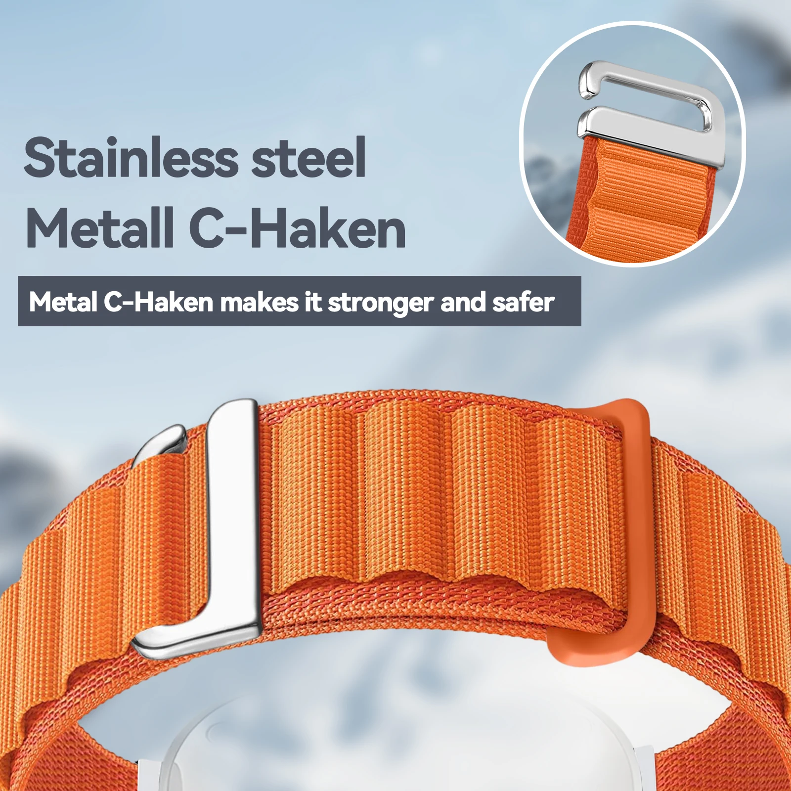 Tali Lingkaran Alpine untuk Jam Tangan Apple Ultra 2 Band 49Mm 10 9 8 7 46Mm 42Mm 45Mm 41Mm Gelang Nilon IWatch 654 SE 44Mm 40Mm