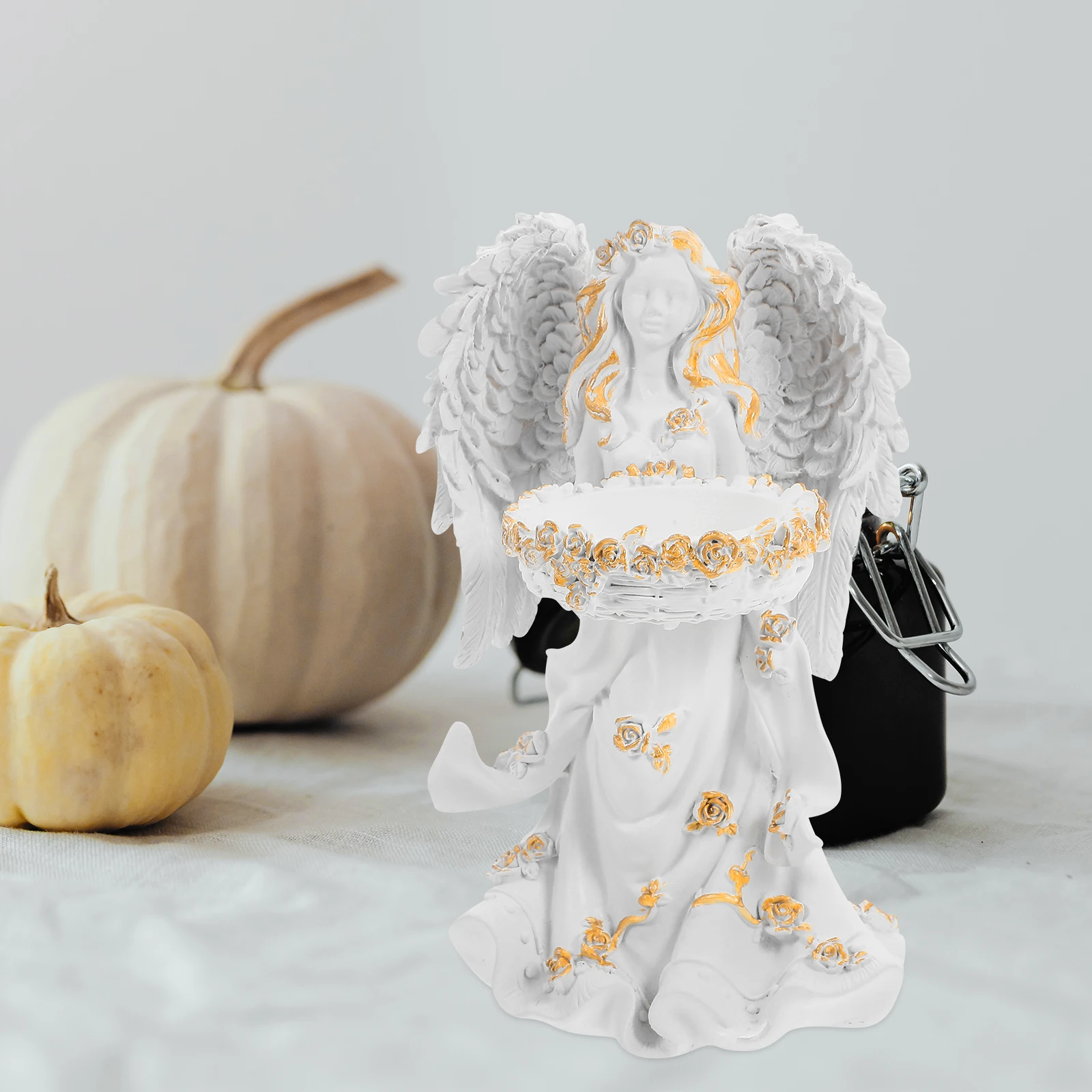 

Angel Statue C Holder Decorative Home Accent Elegant Resin Design C Holders Living Room Table Decor