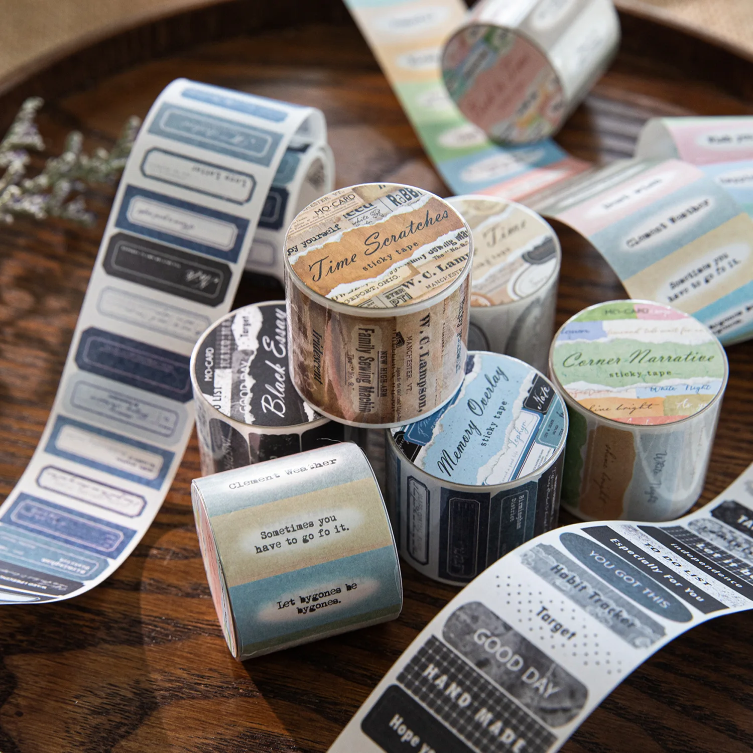 

1pcs/1lot Decorative Adhesive Tapes Time Monologues Junk Journal DIY Paper Japanese Masking Scrapbooking Stickers