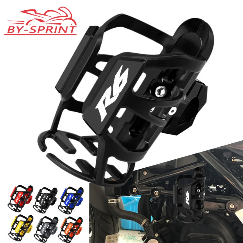 

Motorcycle Removeable CNC Beverage Water Bottle Drink Cup Holder Mount Stand Accessories For Yamaha YZF-R6 YZFR3 YZF R3 R6