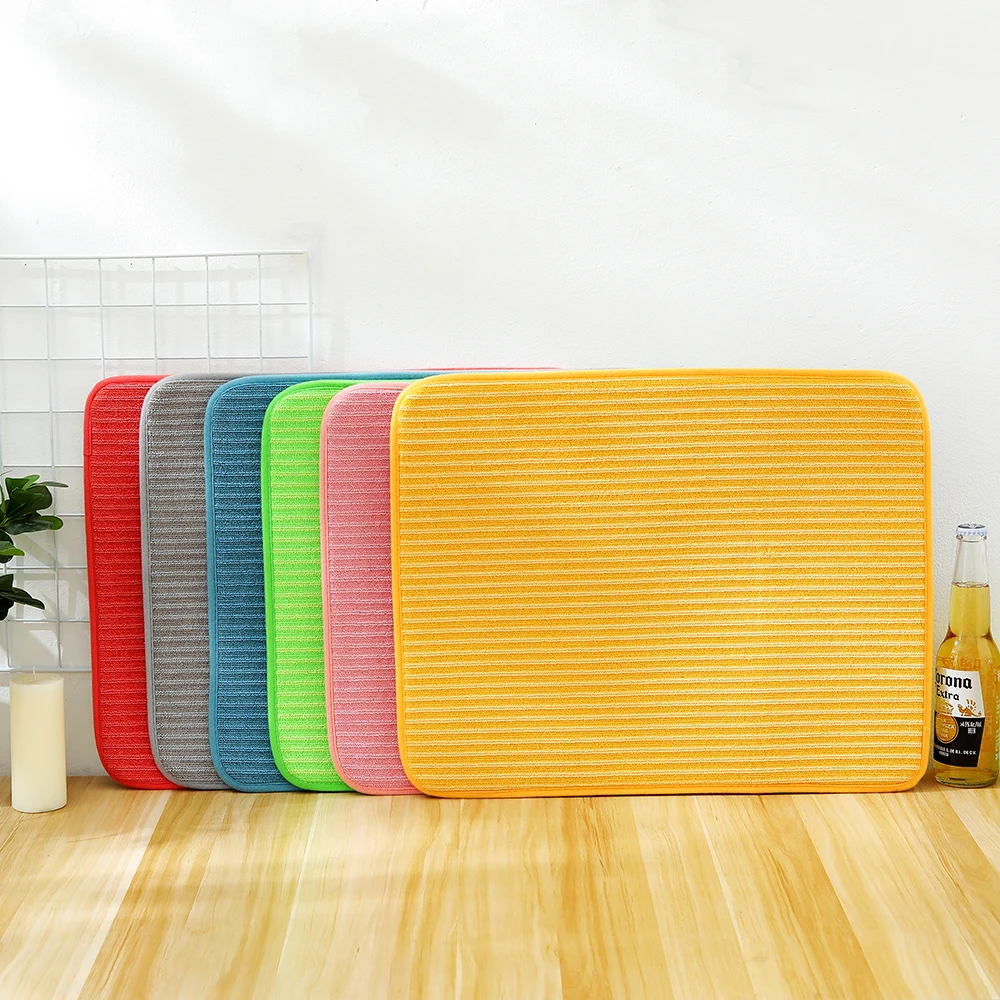 45x60CM Classic Pattern Dish Microfiber Drying In The Cabinet Mats Cushion Pad Tableware Absorbent Placemat Kitchen Accessories