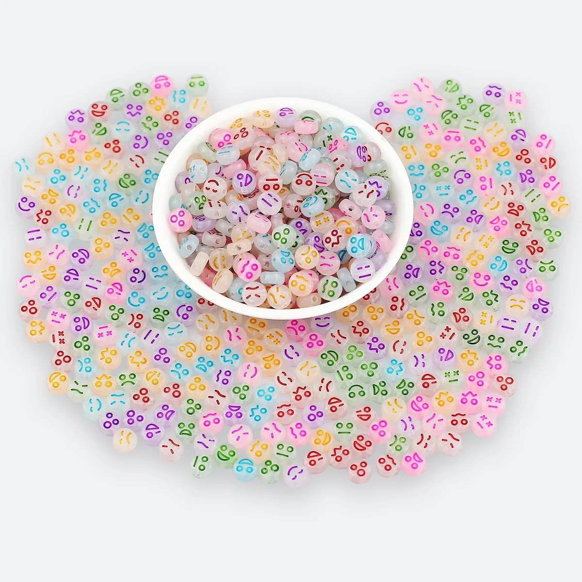 Acryl-Alphabet-Perlen, flach, rund, Buchstaben, lose Distanzperlen, 100 Stück, 7 mm, für Schmuckherstellung, Halsketten, Armbänder, DIY-Zubehör