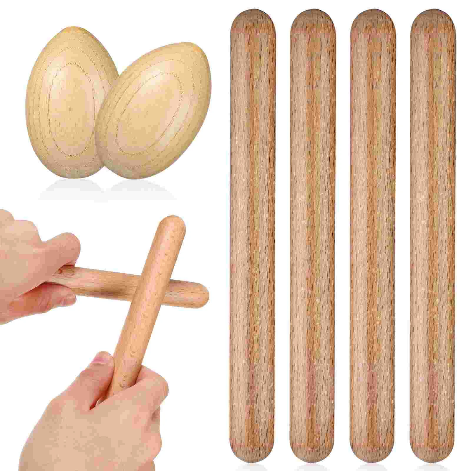 Sand Eggs Percussion Instrument Rhythm Stick Wooden Toys Toddler Musical Shaker Sticks for Beginners Instruments Lummi