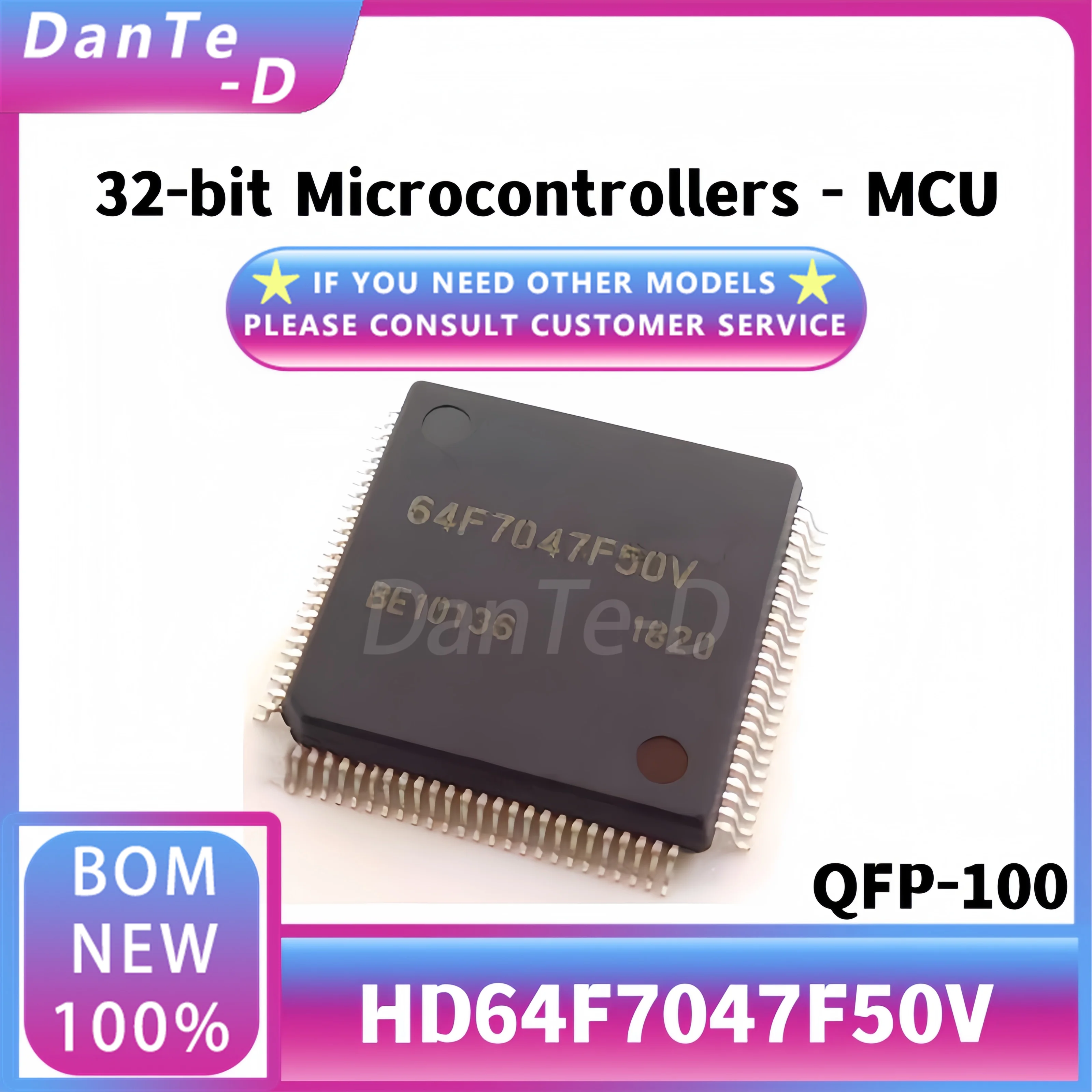 HD64F7047F50V QFP-100 64F7047F50V 32-bit microcontroller IC original authentic