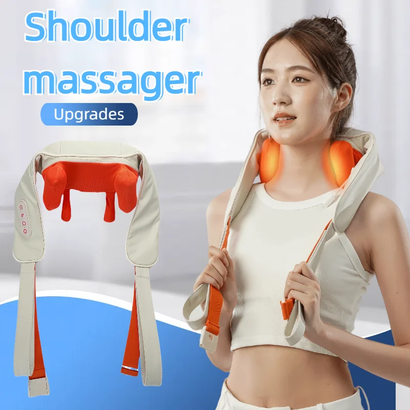 New Portable Mini Relaxer Dredge Kneading Smart Electric Wrap Heated Trapezius Muscle Neck Multifunctional Shiatsu Massage Shawl