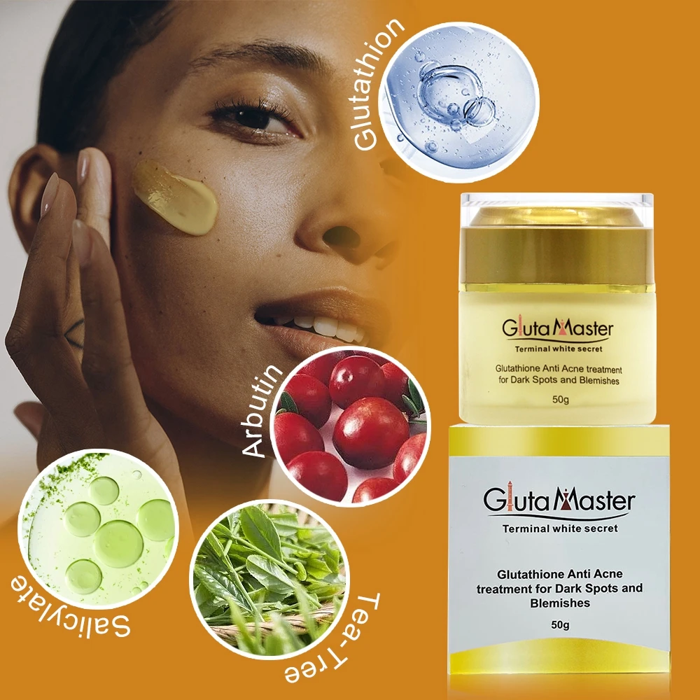 Gluta Master Glutathione and Tea Tree Oil Face Cream for Enhancement Moisturising Repairing Women & Men acné Cream