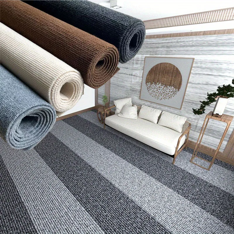 Room Decoration Staircase Carpet Living Room Water Uptake Rugs for Bedroom Kitchen Home Decor Bathroom Self-adhesive Solid Color