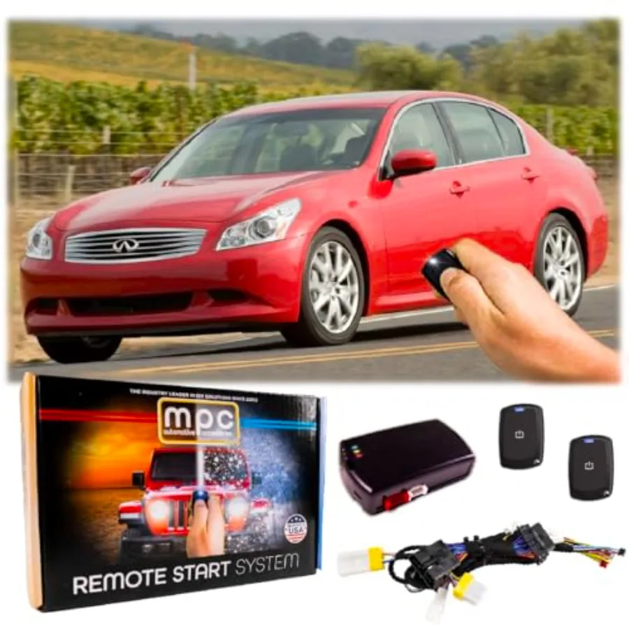 

MPC 2 1Button 1Way Extended Range Remote Start Kit for 20072009 Infiniti G35 with PushtoStart Functionality THarness Included F