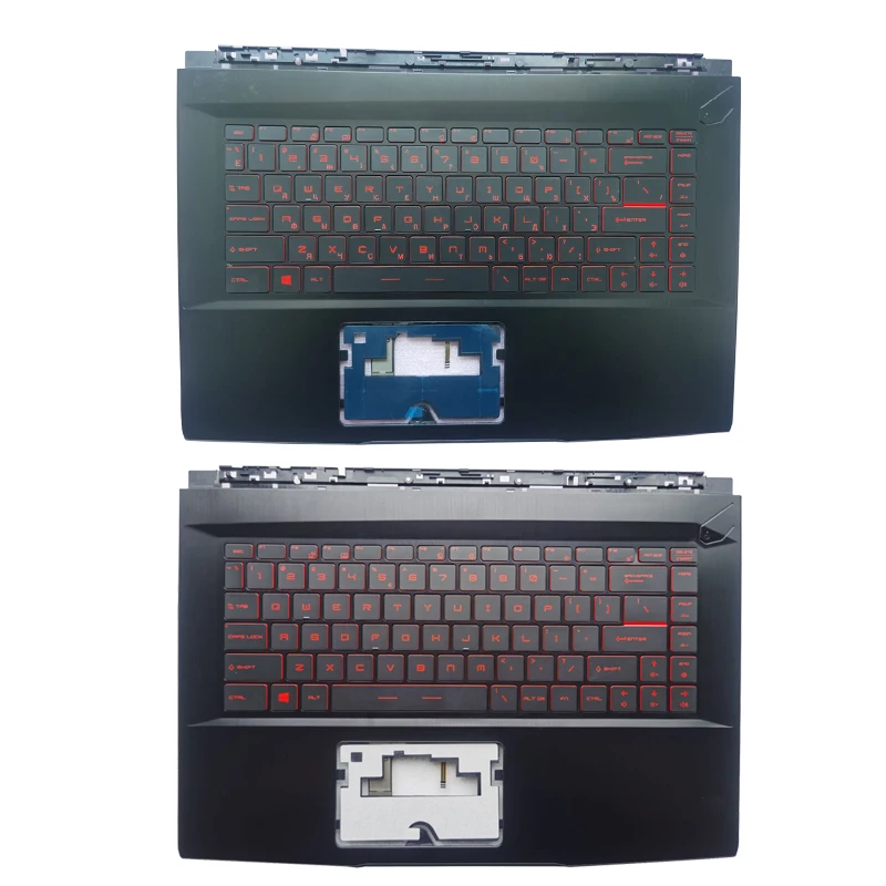 para Msi Gf63 8rc 8rd Ms16r1 r2 r3 r4 r5 r6 Russo ru Eua Espanhol Teclado do Portátil com o Resto de Mãos Capa Superior Backlit Novo