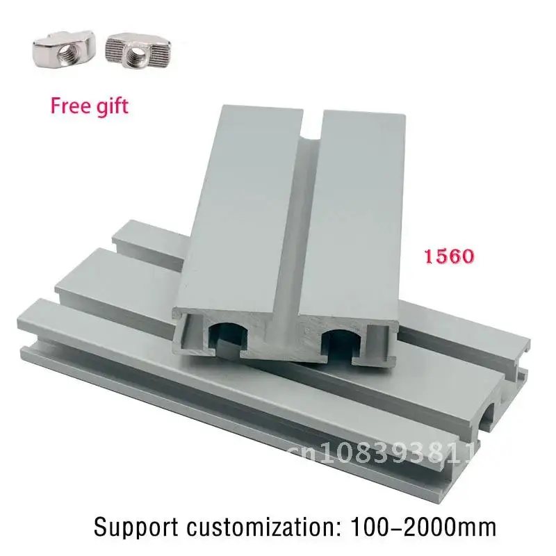 

2pcs 1560 Aluminum Profile Linear Rail 1560 300mm 500mm Silver Extrusion Frame European Standard Camera Slider Furniture Printer