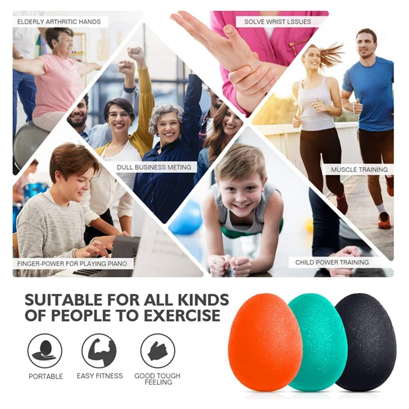 

A47F-Hand Grip Strength Trainer, Stress Relief Ball For Adults And Kids, Wrist Rehab Therapy Hand Grip Equipment Ball
