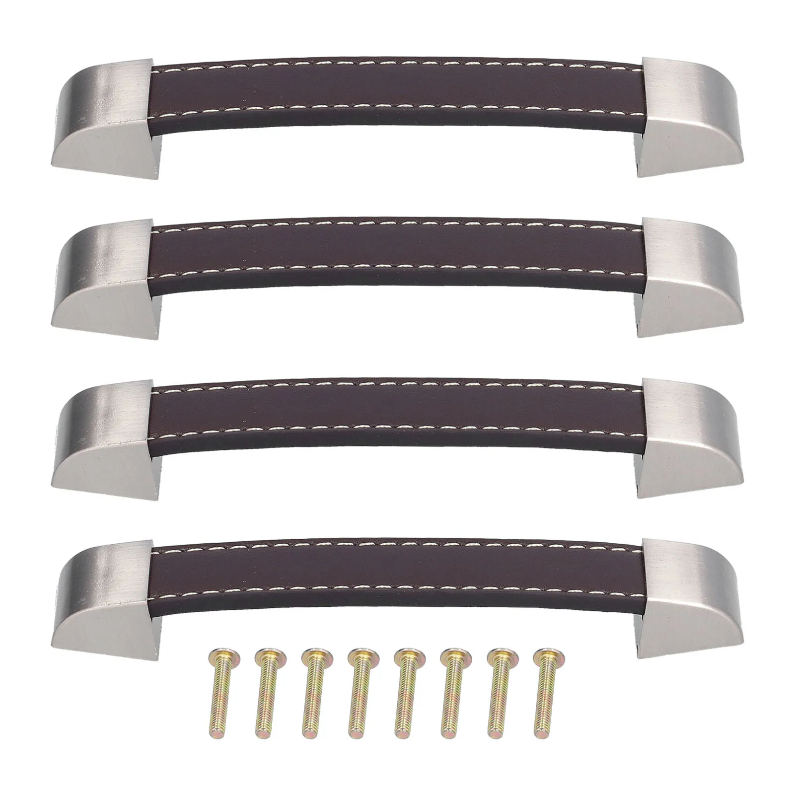 4 Set Furniture Handle Brown Rectangular Drawer Pull for Cabinet Side Doors Luggage Door Handle Drawer Handle Hardware Accessory