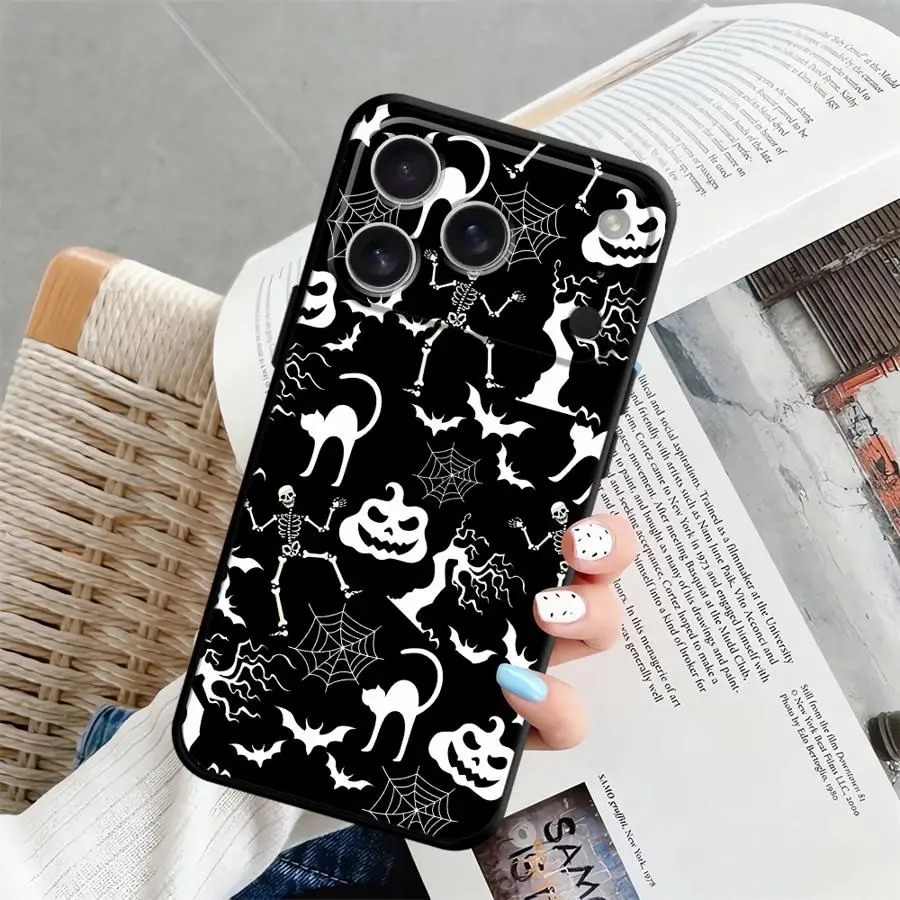 حافظة لهاتف آيفون 12 14 SE 7 8 17Air 15 Plus 17 16 Pro Max 11 13 Mini X XS XR غطاء هاتف خلفي ناعم أشباح الهالوين الرائعة #6