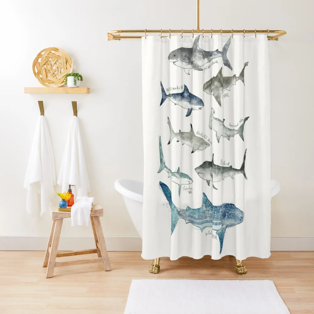 

Sharks Shower Curtain Bath Curtains