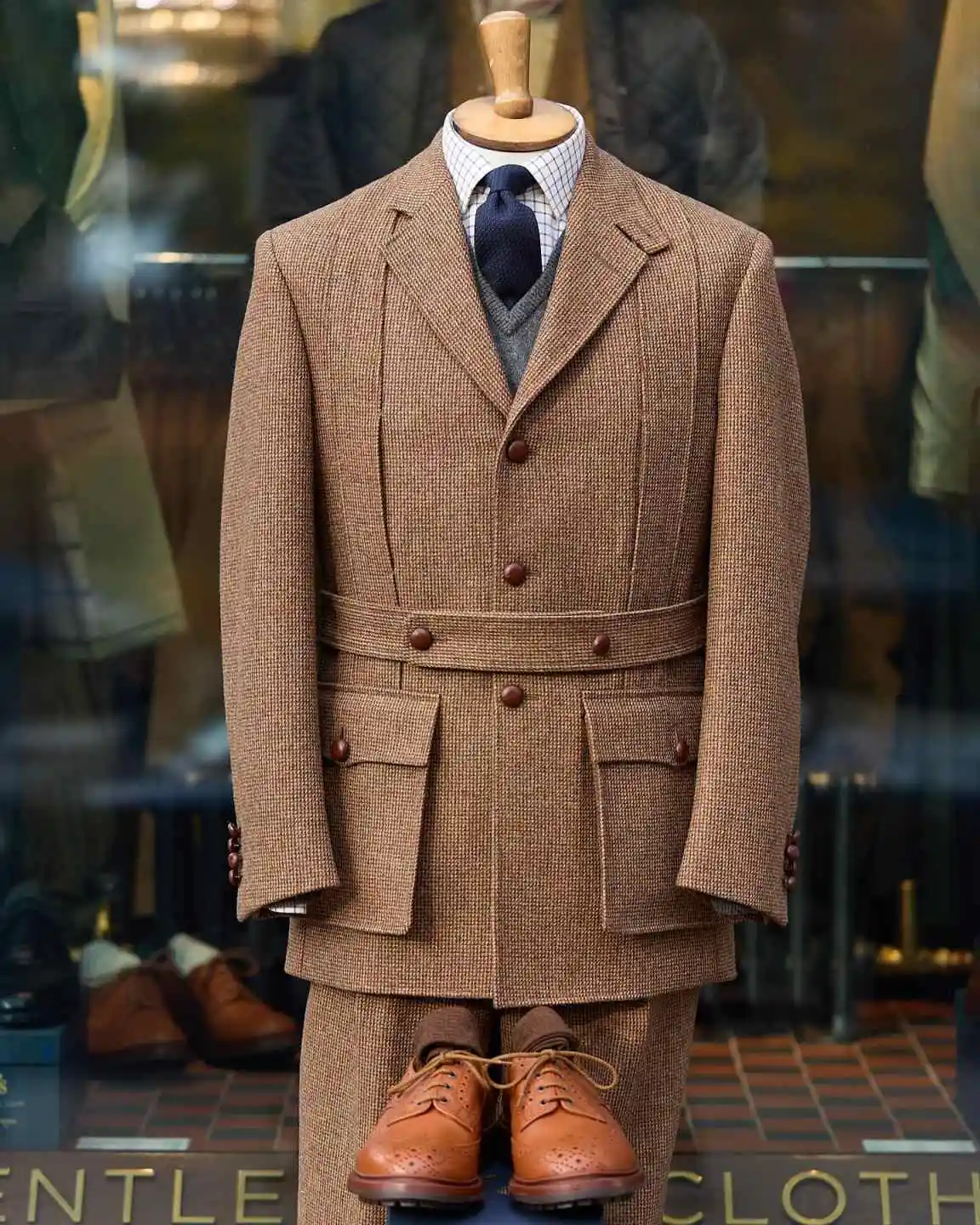 Classic Autumn Winter Men Suits 2 Pieces Single Breasted Wool Blends Jacket Blazers Fomal Business Party Customized