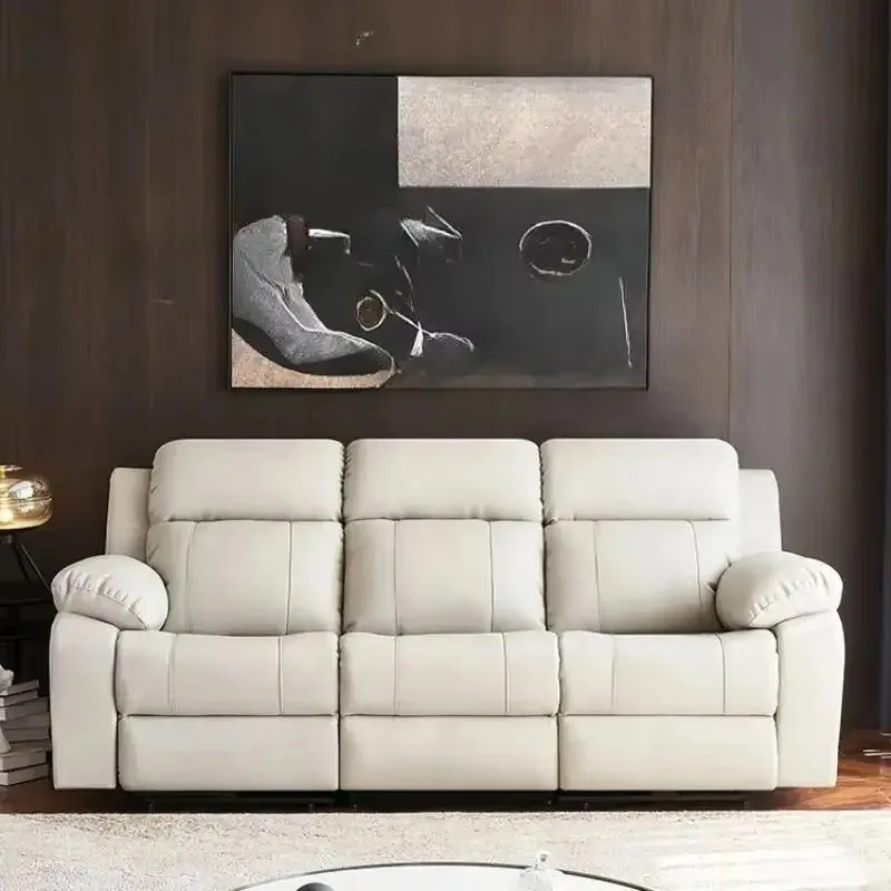 Luxury Armrest Beige Electric Sofa Design Italian Apartments Loveseat Recliner Sofa Oversized Modern Divano Gonfiabile Furniture