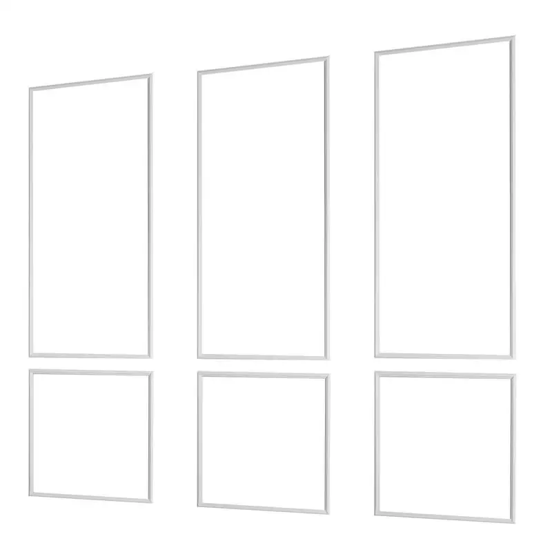 

Wall Molding 3 Pack, Wainscoting Panels Kit, Lightweight Paintable Polystyrene, Easy to Install, Waterproof Accent Wall Trim for Interior Décor Living Room, Bedroom, White (24x54 + 24x24 in)