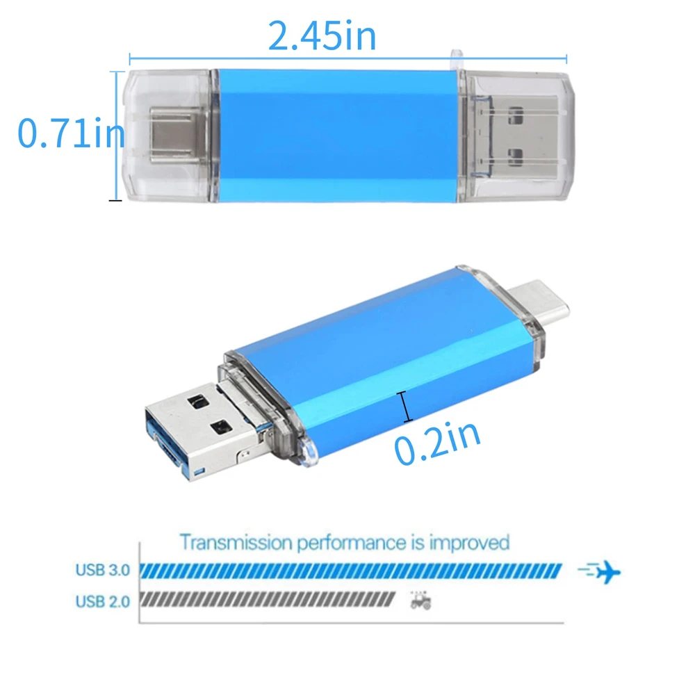 USB3.1 Tipe C USB Flash Drive 16GB 32GB OTG Pen Drive 64GB 128GB 256GB 512GB USB Stick 3 IN 1 & Type-c & Micro USB Pendrive Logo