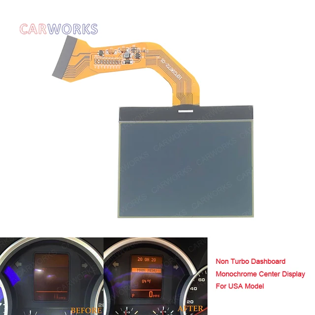 Dla VW Touareg V6 Porsche Cayenne Cayenne S Zestaw wskaźników Ekran LCD Wyświetlacz Deska rozdzielcza Monochromatyczna naprawa pikseli