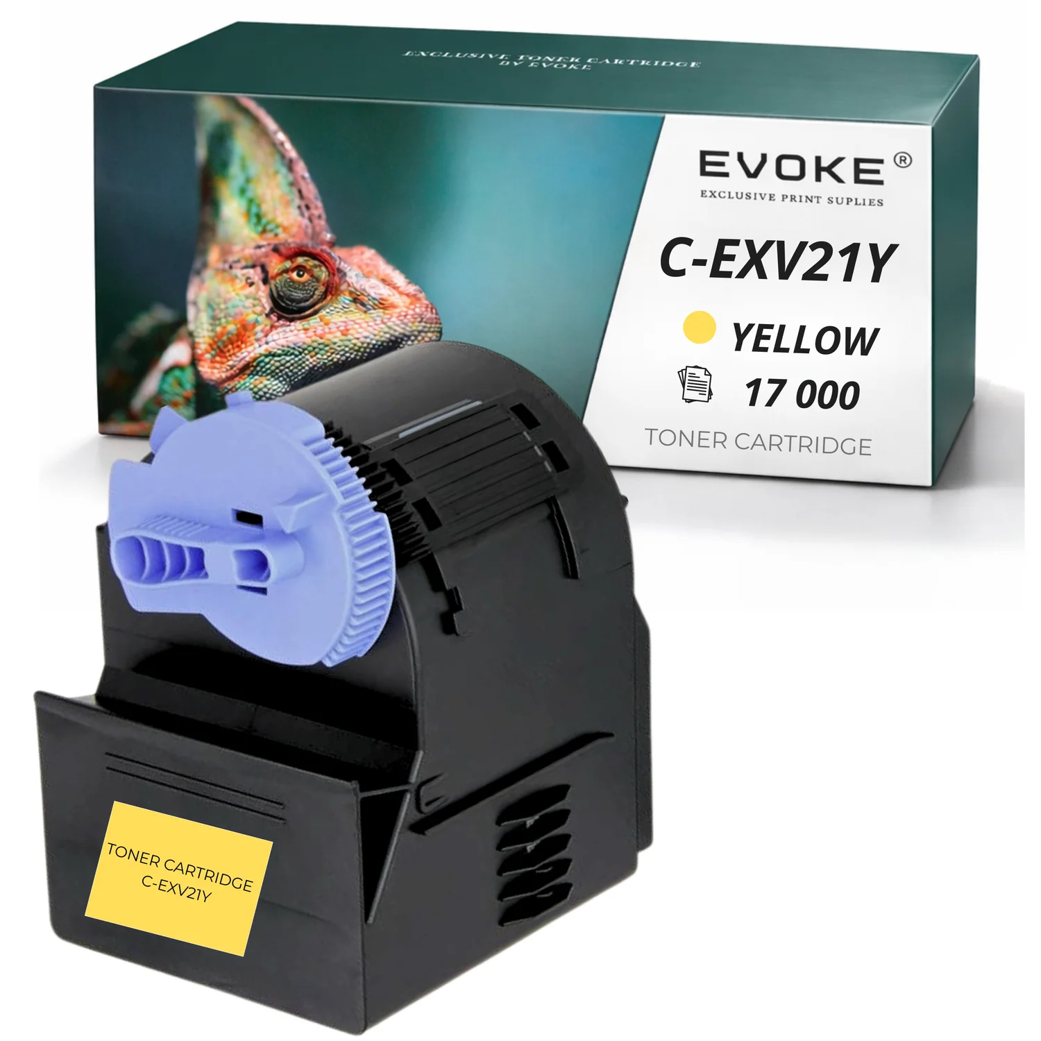 Evoke Compatibele Toner voor Canon C-Exv21Y Cexv21 Cexv21Y C-Exv21 Geel 17000 Pagina's Imagerunner C2880 C3380 C3580 C2380
