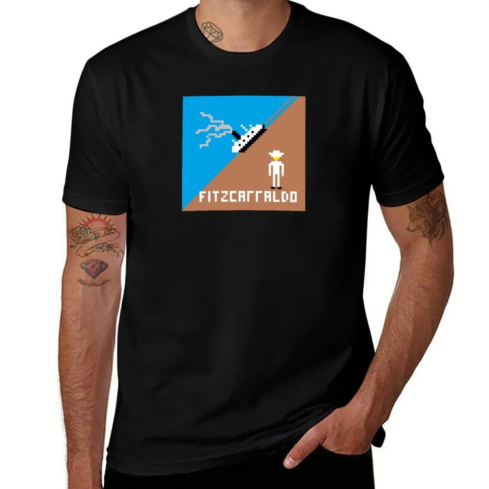 

Fitzcarraldo Pixel T-Shirt t shirt personalised cotton t shirt pack man t shirts for men casual T-shirt