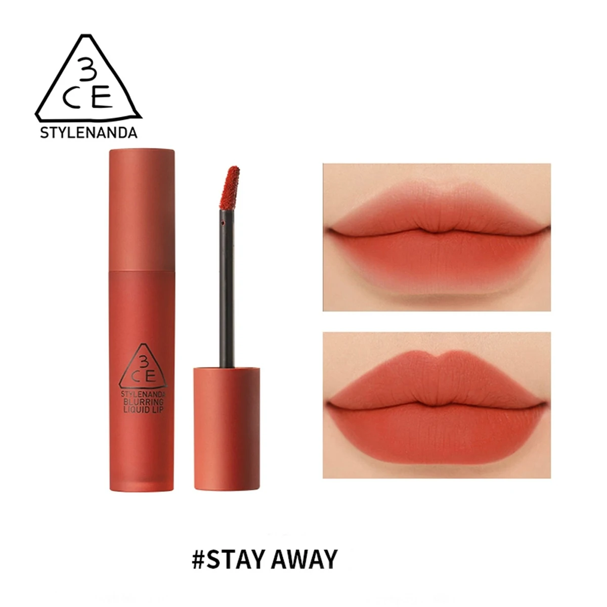 [ClearanceSale]3CE Blurring Liquid Lip Stay Away,Soft Mousse Texture,Smooth&Non-Drying,Date Makeup,Korean Cosmetic,Korean Makeup