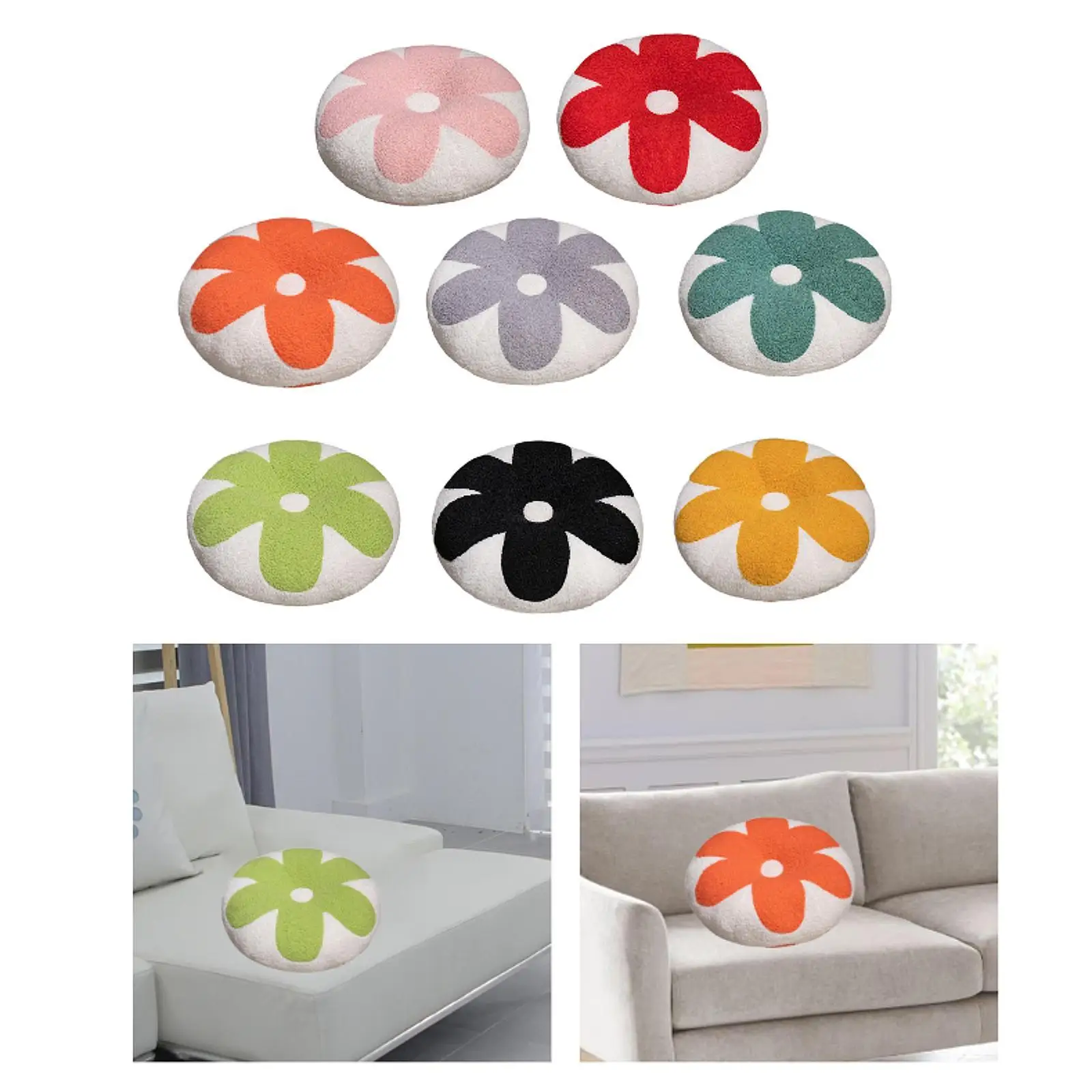 Almofada de meditação 17,7 polegadas assento de enchimento de algodão PP de pelúcia curto