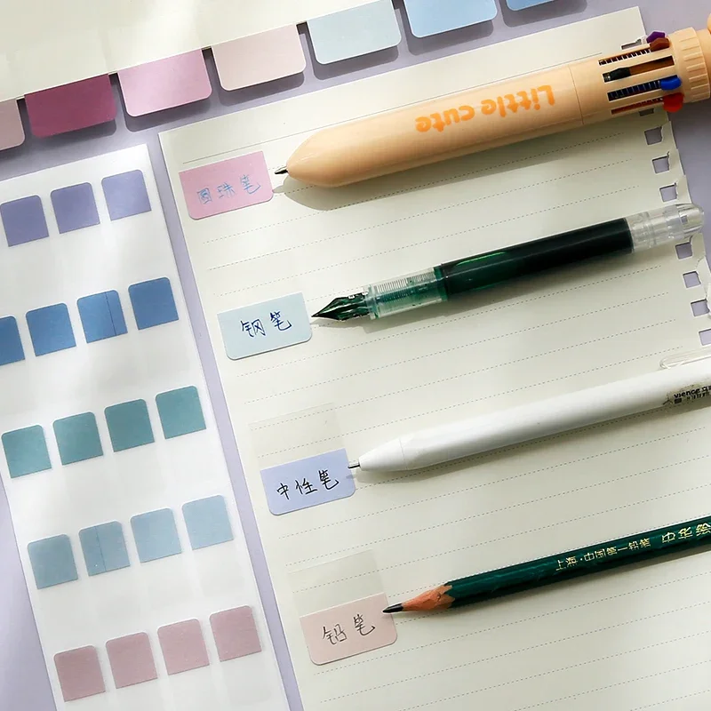 240/120/60pcs Colorful Sticky Index Tabs Notes Memoranda Notebook Page Markers Classify Sticker School Stationery Supplies