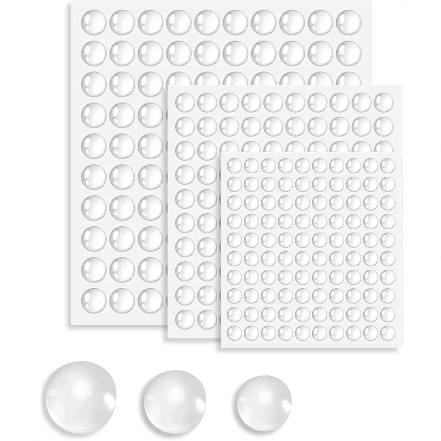 Rubber Bumper Pads, Self-Adhesive Silicone Feet, Round Anti-Slip Dots, Noise Dampening Door Stoppers & Shock Absorbers